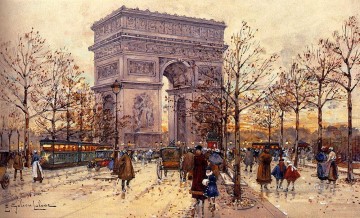 Arco De Triunfo Parisino Eugène Galien Laloue Pinturas al óleo